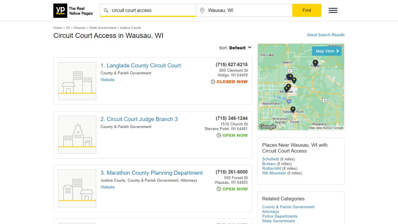 Circuit Court Access in Wausau, WI with Reviews - YP.com